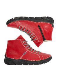 Rieker Trzewiki 55020-33 Czerwony. Kolor: czerwony. Materiał: materiał #4