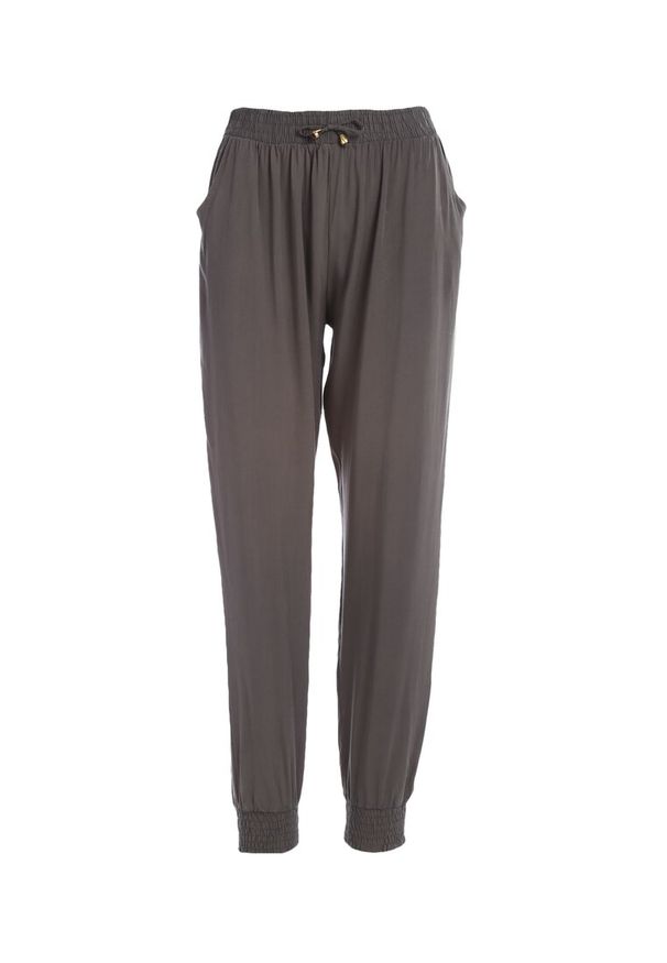 Born2be - Ciemnozielone Spodnie Lid. Kolor: zielony. Materiał: tkanina. Wzór: jednolity, gładki. Styl: elegancki, sportowy