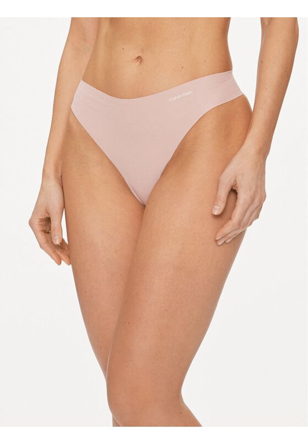 Calvin Klein Underwear Stringi 000QD5103E Różowy. Kolor: różowy. Materiał: bawełna