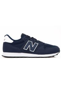 Buty New Balance GM500EN2 niebieskie. Okazja: na co dzień. Kolor: niebieski. Materiał: guma, materiał, tworzywo sztuczne. Szerokość cholewki: normalna #1