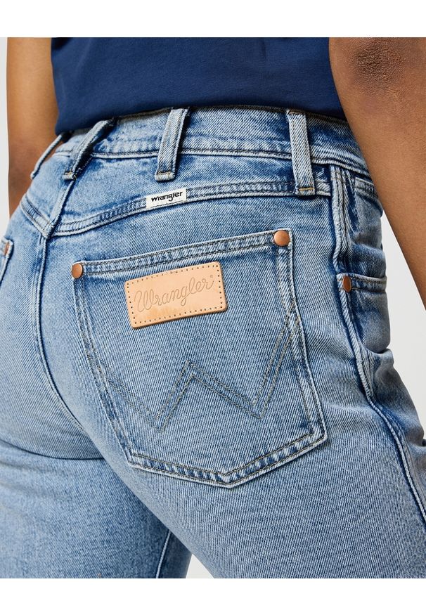 Wrangler - DAMSKIE SPODNIE JEANSOWE WRANGLER SUNSET FROSTY SILVER 112356409