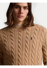 Polo Ralph Lauren Sweter 710775885014 Beżowy Regular Fit. Typ kołnierza: polo. Kolor: beżowy. Materiał: bawełna #2