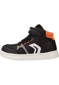 Geox - Buty GEOX B DJROCK BOY Czarny. Kolor: czarny. Materiał: tkanina, skóra. Sport: turystyka piesza