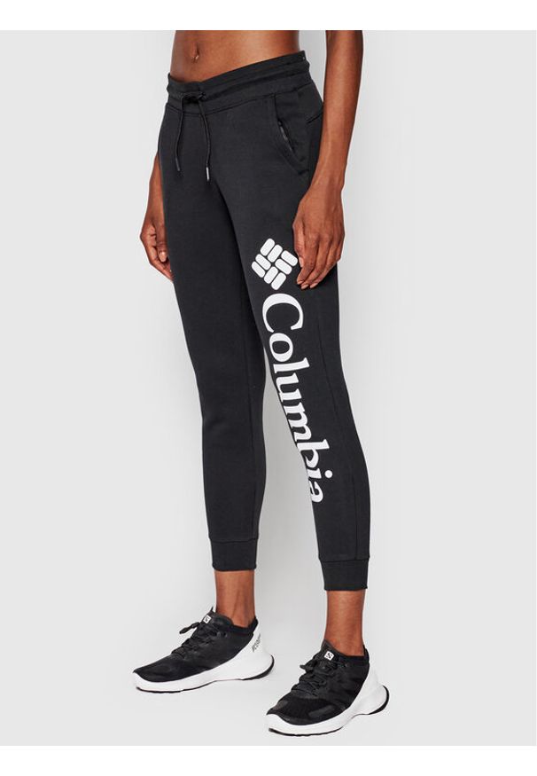 columbia - Columbia Spodnie dresowe Logo Fleece Czarny Regular Fit. Kolor: czarny. Materiał: bawełna, dresówka