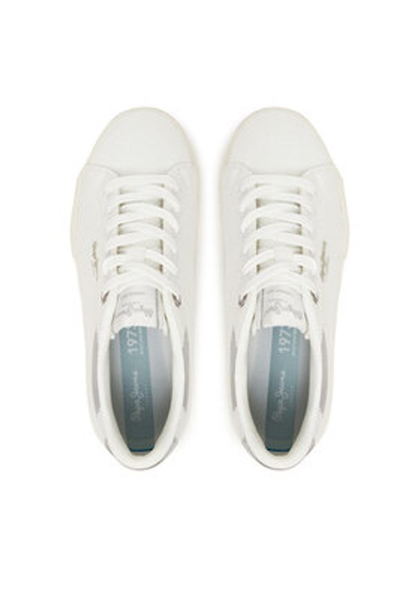 Pepe Jeans Sneakersy Kenton Knit PLS31601 Biały. Kolor: biały. Materiał: materiał