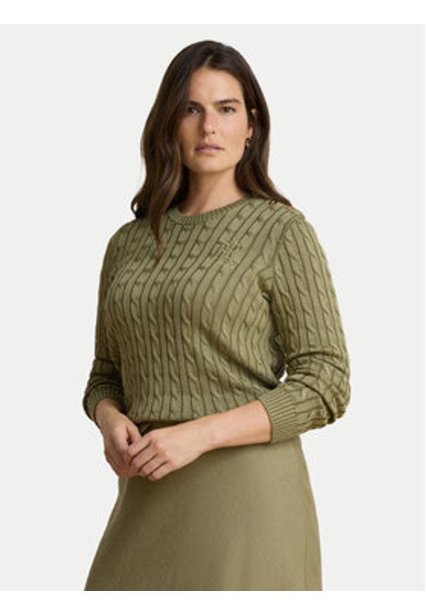 Lauren Ralph Lauren - LAUREN RALPH LAUREN Sweter Montiva 200P14039004 Zielony Regular Fit. Kolor: zielony. Materiał: wiskoza