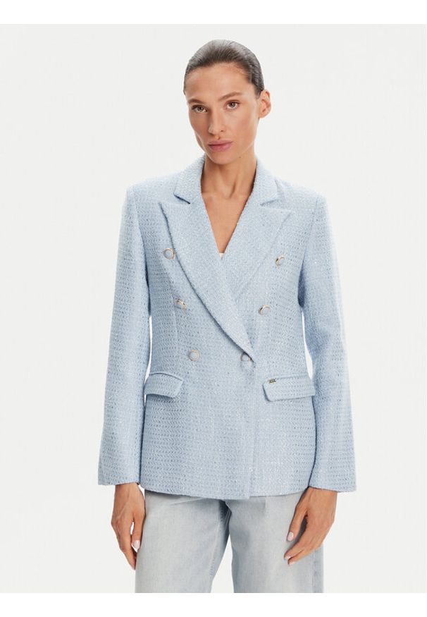 Gaudi Marynarka 511FD35008 Błękitny Regular Fit. Kolor: niebieski. Materiał: syntetyk