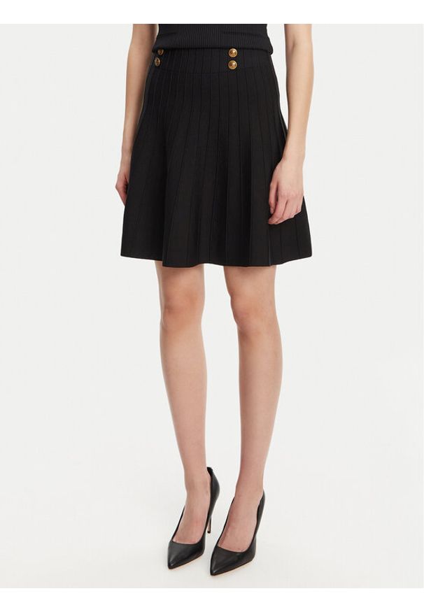 Guess Spódnica mini W5YD65 Z0130 Czarny Regular Fit. Kolor: czarny. Materiał: wiskoza