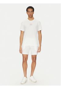 Hugo - HUGO T-Shirt Laze 50525236 Biały Relaxed Fit. Kolor: biały. Materiał: bawełna #5
