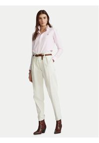 Polo Ralph Lauren Koszula Oxford 211664416 Różowy Slim Fit. Typ kołnierza: polo. Kolor: różowy. Materiał: bawełna #5