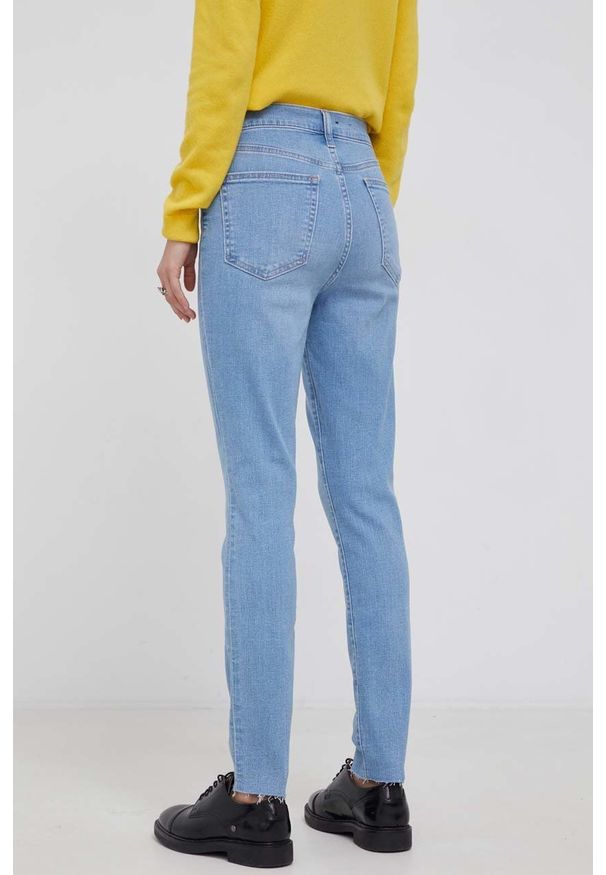 GAP Jeansy Elliot damskie high waist. Stan: podwyższony. Kolor: niebieski