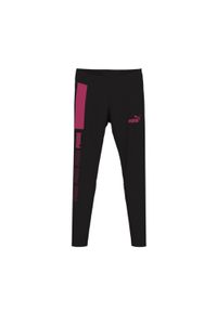 Puma - Damskie legginsy Around the Block PUMA Black Garnet Rose Pink. Kolor: wielokolorowy, różowy, czarny