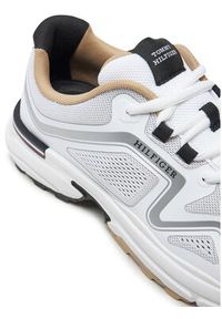 TOMMY HILFIGER - Tommy Hilfiger Sneakersy M Runner Tech Knit FM0FM05109 Biały. Kolor: biały. Materiał: materiał