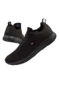 TOMMY HILFIGER - Buty sportowe sneakersy męskie Tommy Hilfiger Corporate. Kolor: czarny