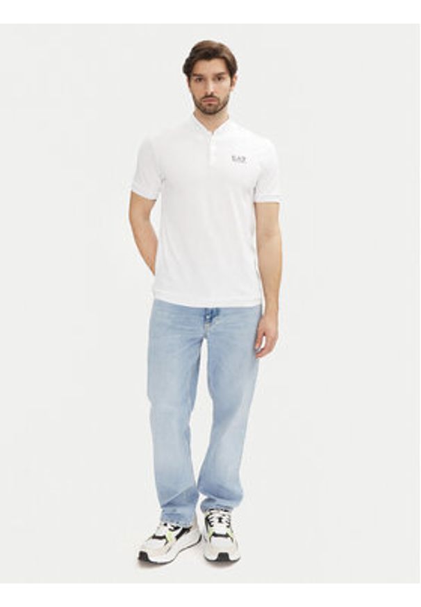 EA7 Emporio Armani Polo 7M000183 AF13511 U0002 Biały Regular Fit. Typ kołnierza: polo. Kolor: biały. Materiał: bawełna