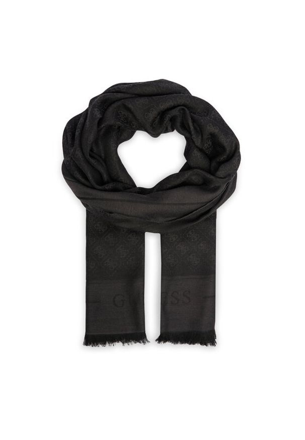 Guess Szalik AM9504 POL03 Czarny. Kolor: czarny. Materiał: materiał