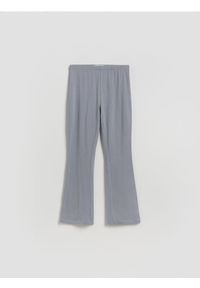 Reserved - Spodnie flare - granatowy. Kolor: niebieski. Materiał: bawełna