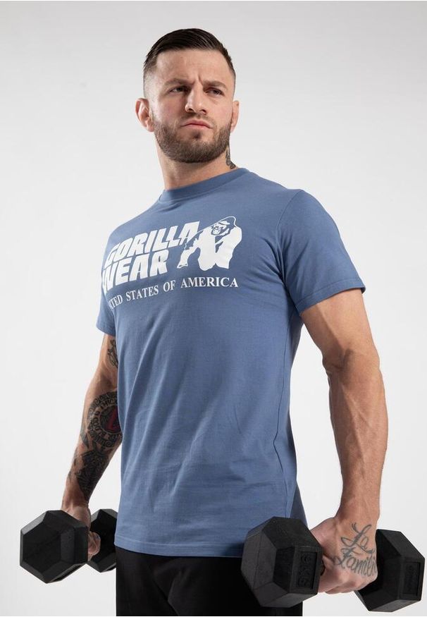 GORILLA WEAR - Classic Koszulka - Coronet Niebieski. Kolor: niebieski. Sport: fitness