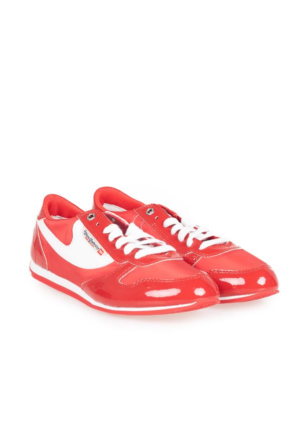 Diesel Sneakersy "Sheclaw W" | Y00643 P0441 / Sheclaw W | Kobieta | Biały, Czerwony. Kolor: biały, wielokolorowy, czerwony. Materiał: materiał, syntetyk. Wzór: aplikacja