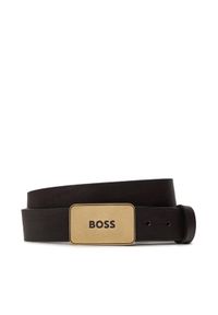 BOSS - Boss Pasek Męski Icon Las M Sz35 50513858 Brązowy. Kolor: brązowy. Materiał: skóra