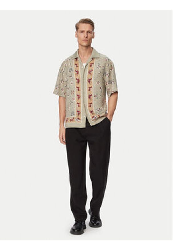 Hugo - HUGO Koszula Espino 50560632 Zielony jasny Oversize. Kolor: zielony. Materiał: lyocell