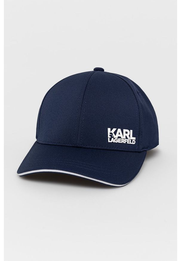 Karl Lagerfeld - Czapka. Kolor: niebieski