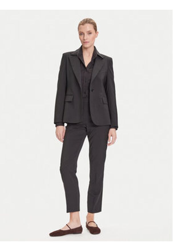 Weekend Max Mara Marynarka Lamine 2525046041 Czarny Regular Fit. Kolor: czarny. Materiał: wełna