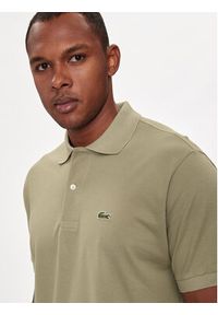 Lacoste Polo L1212 Beżowy Regular Fit. Typ kołnierza: polo. Kolor: beżowy. Materiał: bawełna #5