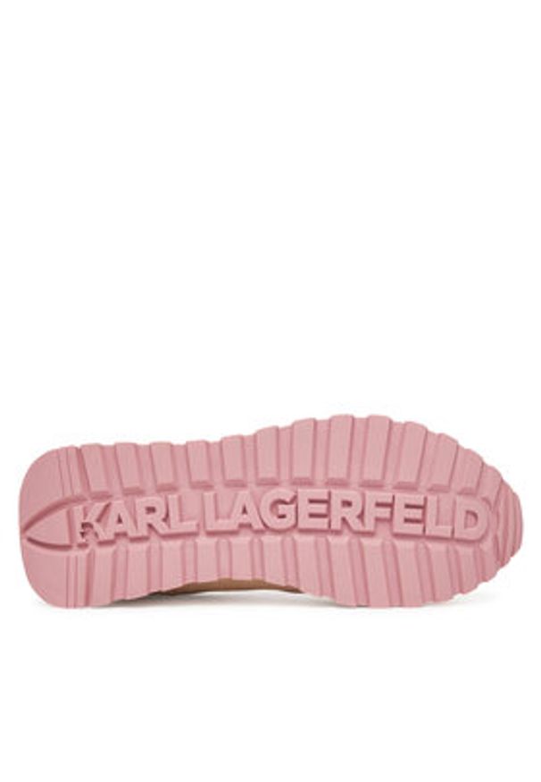 Karl Lagerfeld - KARL LAGERFELD Sneakersy Kairo Lo Lace Mix II KL61124E 4TP Beżowy. Kolor: beżowy. Materiał: materiał