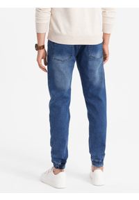 Ombre Clothing - Spodnie męskie jeansowe joggery - jasnoniebieskie OM-PADJ-0106 - XL. Kolor: niebieski. Materiał: jeans #5