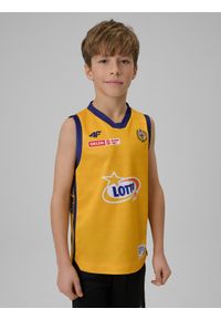 4f - 4F Koszulka meczowa replika domowa z sezonu 2025/26 dziecięca 4F x Arka Gdynia - żółta 110/116. Kolor: żółty. Materiał: dzianina. Długość: długie. Wzór: nadruk. Sezon: lato. Sport: fitness #1