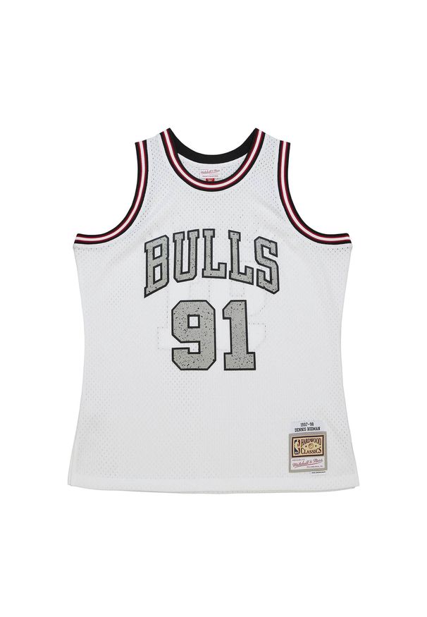 Mitchell & Ness - Koszulka NBA Chicago Bulls Dennis Rodman. Kolor: biały. Sport: koszykówka