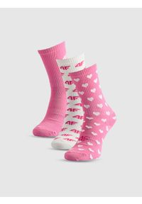 4f - 4F Skarpetki casual długie (3-pack) dziewczęce - multikolor 38-40. Kolor: wielokolorowy. Materiał: dzianina #1