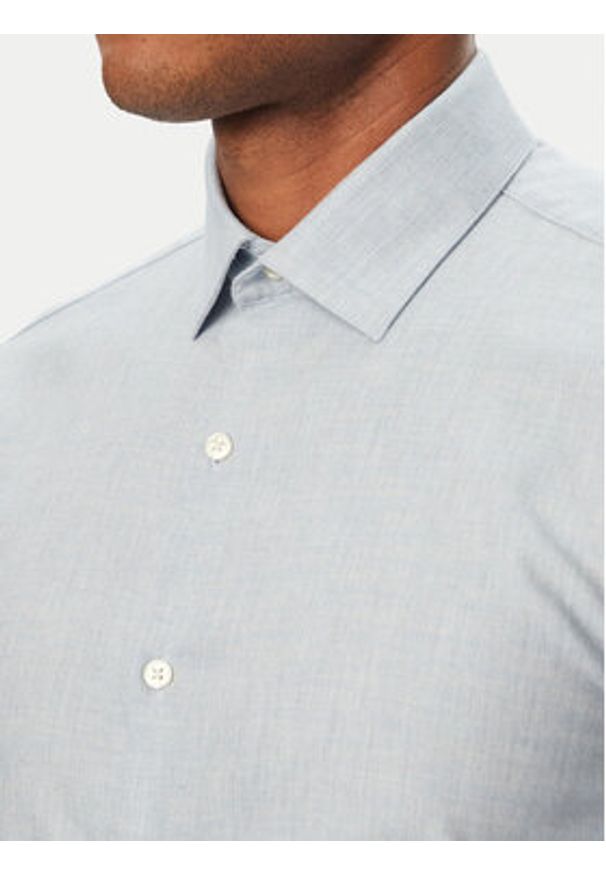 Calvin Klein Koszula LV019EU148 Niebieski Slim Fit. Kolor: niebieski. Materiał: bawełna