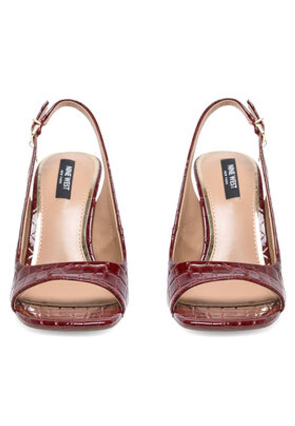 Nine West Sandały FF-1065 Czerwony. Kolor: czerwony. Materiał: syntetyk