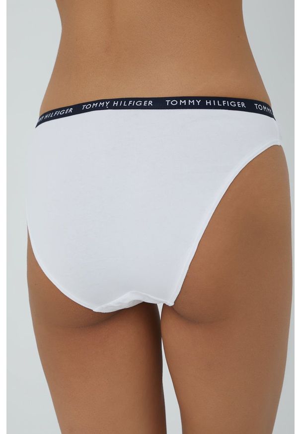 TOMMY HILFIGER - Tommy Hilfiger Figi (3-pack) kolor szary. Kolor: szary. Materiał: bawełna