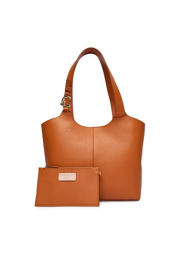 Coccinelle Torebka SHA Coccinelle C-Easy E1 SHA 11 02 01 Brązowy. Kolor: brązowy. Materiał: skórzane