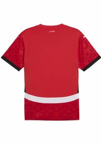 Puma - Męska koszulka domowa Egipt 2025 PUMA Red Black. Kolor: czerwony, wielokolorowy, czarny. Wzór: aplikacja
