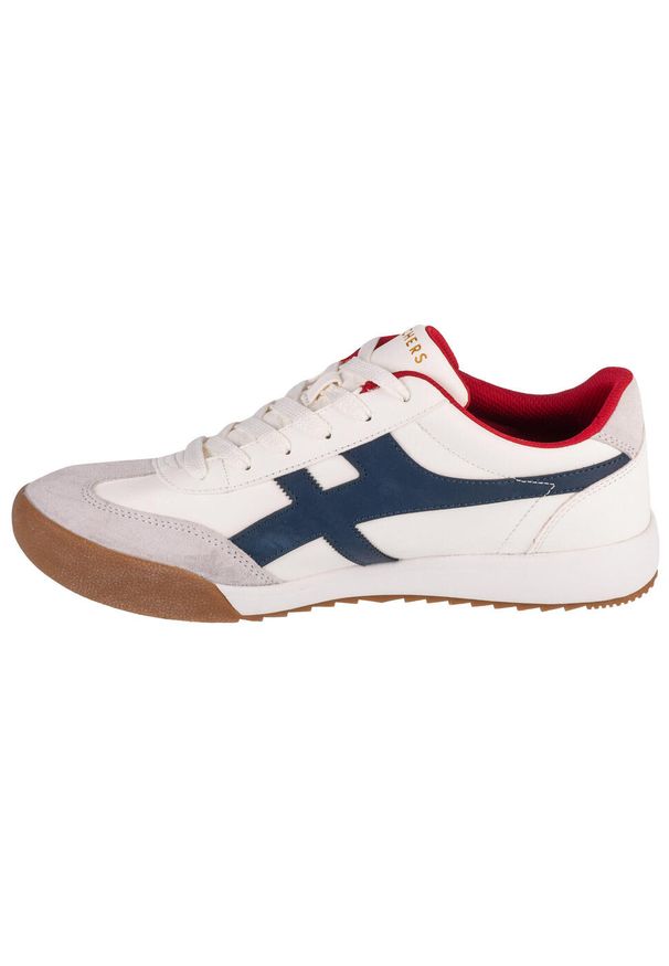 skechers - Męskie ZINGER MANZANILLA TOTALE Sneakersy Biały / Granatowy / Czerwony. Kolor: biały, czerwony, wielokolorowy, niebieski. Materiał: guma, syntetyk. Szerokość cholewki: normalna