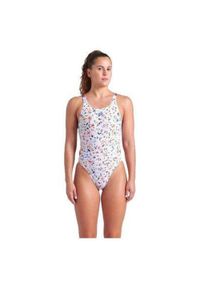 Damski kostium kąpielowy 1-częściowy Arena Confetti Tec. Kolor: wielokolorowy, niebieski, biały #1