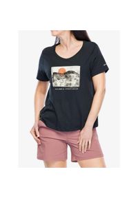 columbia - Koszulka z nadrukiem damska Columbia Ruby Springs Graphic Scoop Neck S/S. Kolor: czarny. Wzór: nadruk