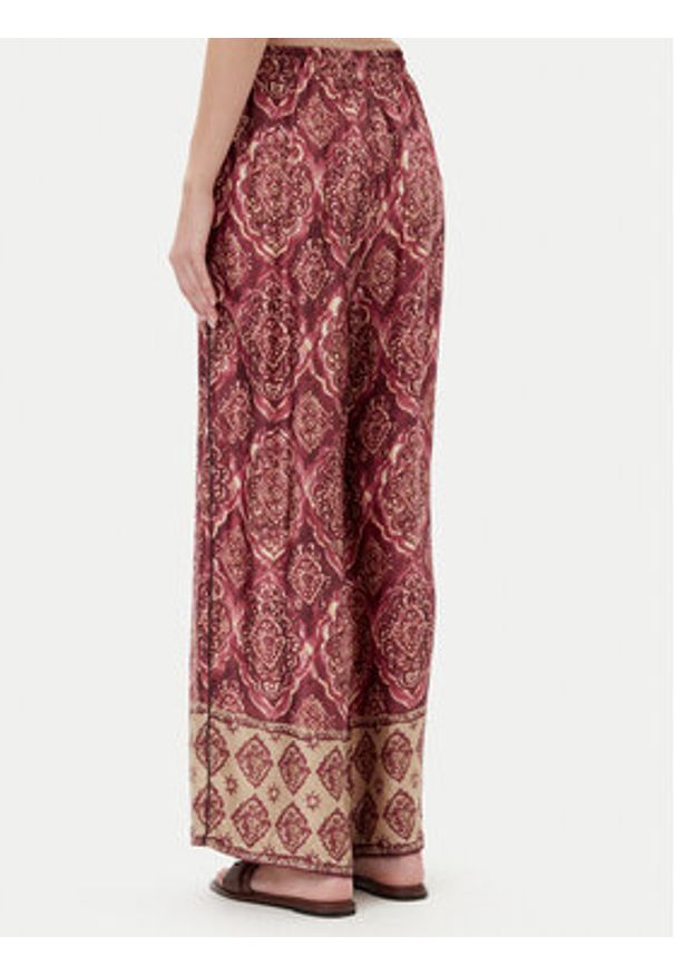 ViCOLO Spodnie materiałowe TD0666 Bordowy Relaxed Fit. Kolor: czerwony. Materiał: syntetyk