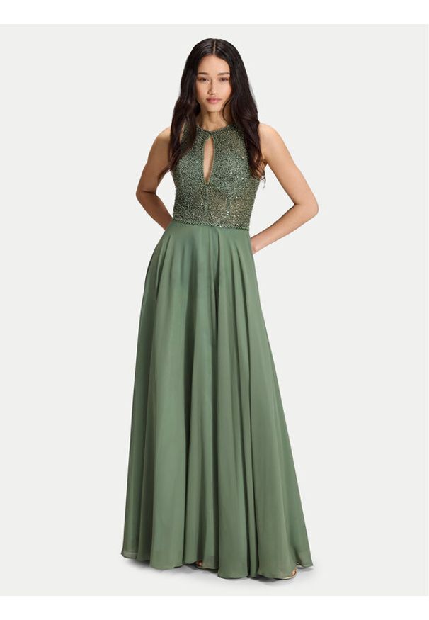 Hey Kyla Sukienka wieczorowa 5AI053HK Zielony Regular Fit. Kolor: zielony. Materiał: syntetyk. Styl: wizytowy