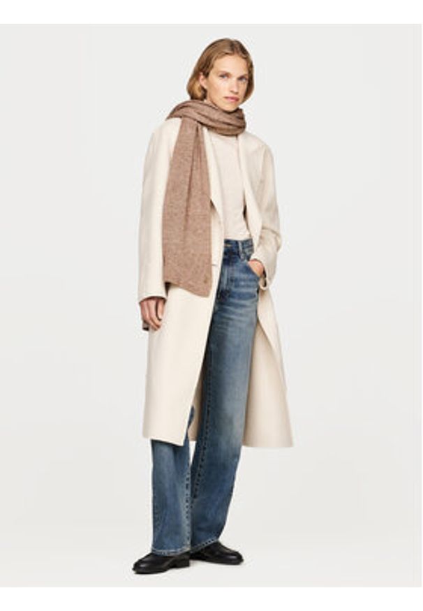 TOMMY HILFIGER - Tommy Hilfiger Szalik AW0AW16645 Beżowy. Kolor: beżowy. Materiał: wełna