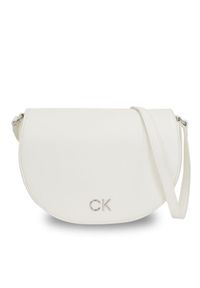 Calvin Klein Torebka Ck Daily Saddle Bag Pebble K60K611679 Biały. Kolor: biały. Materiał: skórzane #1