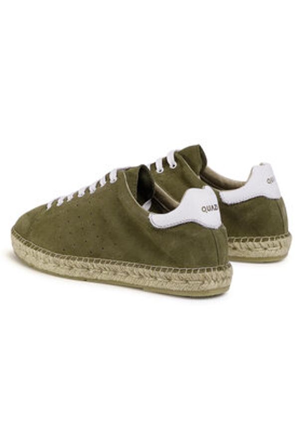 QUAZI Espadryle QZ-63-04-000621 Zielony. Kolor: zielony. Materiał: zamsz, skóra