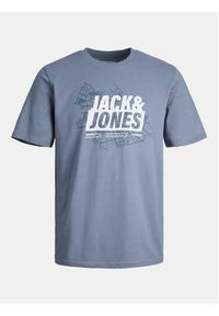 Jack & Jones - Jack&Jones T-Shirt Map 12257908 Niebieski Regular Fit. Kolor: niebieski. Materiał: bawełna #7