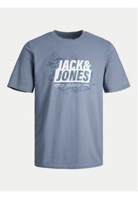 Jack & Jones - Jack&Jones T-Shirt Map 12257908 Niebieski Regular Fit. Kolor: niebieski. Materiał: bawełna