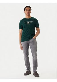 TOMMY HILFIGER - Tommy Hilfiger T-Shirt Brand Love MW0MW42365 Zielony Regular Fit. Kolor: zielony. Materiał: bawełna #2