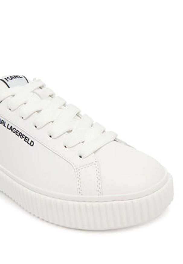 Karl Lagerfeld - KARL LAGERFELD Sneakersy KL24220 Biały. Kolor: biały. Materiał: skóra